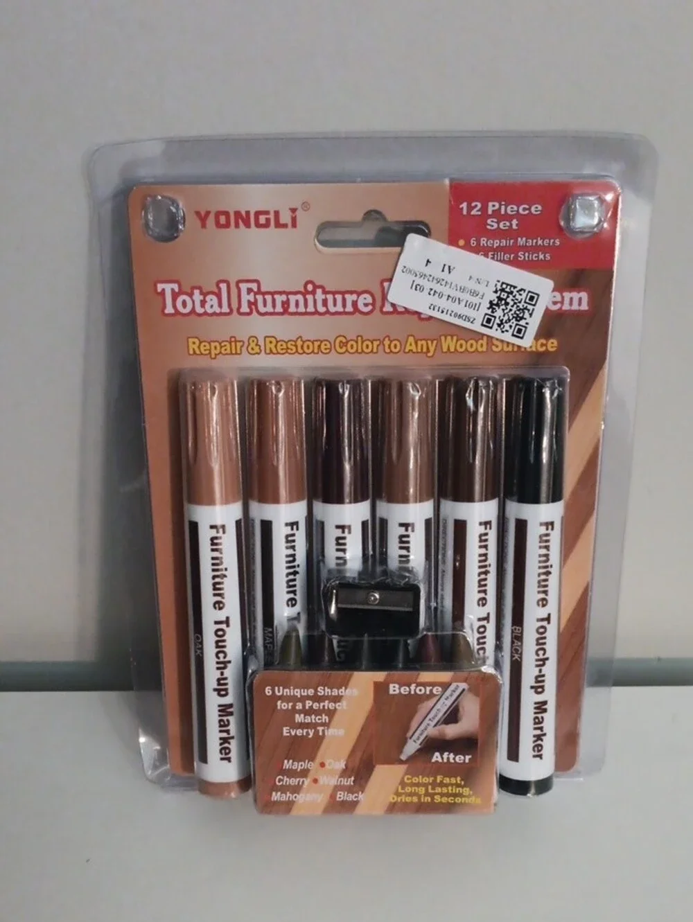 Brown & Black Furniture Touch-Up Marker Set